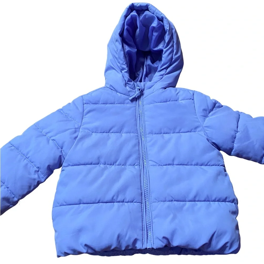 The Children’s Place Toddler Girls Purple Hooded Puffer Jacket Size 2T